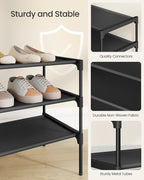 SONGMICS 2-Tier Shoe Rack, Space-Saving, Shoe Storage Organizer - Image 4
