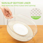 3 Pack Lazy Susan Organizer for Pantry Storage with Non-Skid Liner, 12" Clear Rotating Lazy Susan Turntable for Coner Cabinet, Kitchen Sink, Bathroom, Countertop, Lift-up Design for Easy Moving - Image 6
