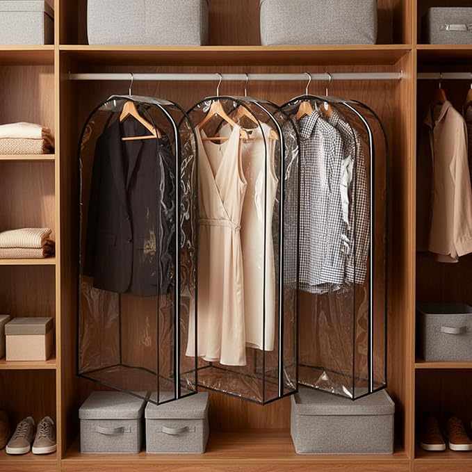 Clear Garment Bags for Hanging Clothes 3-piece set 43inch Long. - Image 8