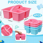 AceOrbit 4 Pack Classroom Caddy with Handle Plastic Storage Caddy Organizer - Image 3