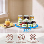 2 Pack Lazy Susan Turntable Organizer for Cabinet, 9.25'' Rotating Spice Rack Organization for Kitchen, Pantry, Bathroom, Vanity, Countertop, Medicine Storage, Seasoning Spice Organizer - Image 2
