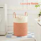 Laundry Basket,Woven Cotton Rope Laundry Hamper,60L for Decor Storage of Dirty Clothes,Toys and Blankets in Bathroom,Baby Room and Living Room - Image 5