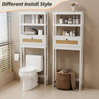 Over Toilet Storage Cabinet with Barn Door & Adjustable Shelves - Image 4