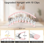 TomCare 4 Pack Space Saving Hangers, Tank Top and Leggings Organizers | 360° Swivel Design, 20 Clips for Leggings and Yoga Pants, Stainless Steel Hanging Closet Organizer - Image 2