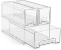 Sorbus Clear Stackable Storage Drawers with Handles (1 Medium + 2 Small) by Sorbus