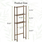 AmazerBath Bamboo Over The Toilet Storage Shelf, 3-Tier Over Toilet Bathroom Organizer Rack, Bathroom Shelves Over Toilet, Space Saver, Walnut Brown - Image 2