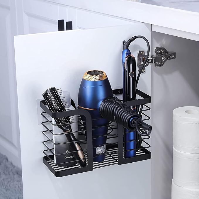 YIGII Hair Dryer Holder/Hair Tool Organizer Wall Mount - Metal Wire Bathroom Blow Dryer Holder Hair Styling Hot Tools Organizer for Flat Iron, Curling Wand, Straightener, Electric Shaver - Image 2