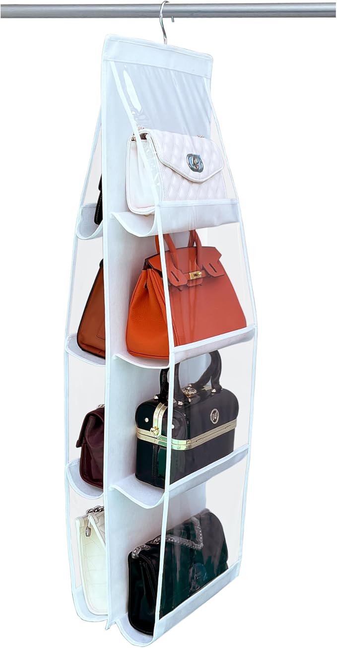 Purse Organizer for Closet, Heavy Duty Hanging Handbag Storage by Zebricolo