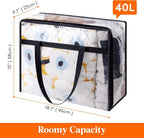 Lifewit 45L Clear Clothes Storage Bags,Plastic Foldable Blanket Storage Bag | 20 Pack Vinyl Foldable Moving Bags with Zipper, Closet Organizers and Storage Containers for Bedding, Duvet, Comforter - Image 3