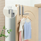 BAKON Over The Door Hanger Folding Clothes Drying Rack, Folding Hanging Coat Rack for Indoor Laundry Room Compact Small Space Foldable Portable Clothing Hanger Hook Collapsible-2 Pack (Gary) - Image 4