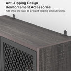 Launica 65 Inch Over The Toilet Storage Cabinet Wood and Metal Dark Gray - Image 7