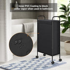 ELYKEN Slim Laundry Hamper with Lid & Wheels, 50L Rolling Laundry Basket - Image 7