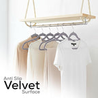 Utopia Home Velvet Hangers 20 Pack – Premium Hangers with Tie Bar - Grey - Image 6