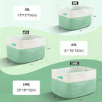 Artfeel Blanket Basket,Rectangle Woven Baskets for Storage,65L Laundry Basket for Decorative Nursery Blanket,Toys,Dirty Clothes and Magazine in Shelves,Baby Room,and Living Room - Image 5