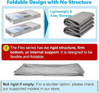 4 Inch Low Profile Under Bed Storage Drawer 4 Pack, Lightweight Underbed Clothes Storage Container Bins With NO STURCTURE, Shallow Storage Bag for Dorm & Home, With Clear Lids & Water-Resistant Fabric - Image 5
