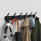 VAEHOLD Wall Hooks Coat Hooks Wall Mounted, Coat Rack with 6 Double Hooks for Hanging Towel Hat Coat Robe Bag Key for Bathroom Kitchen Bedroom 2 Pack - Image 3