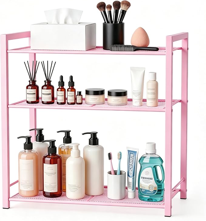 Bathroom Counter Organizer, Countertop Organizer Storage Rack by Illuminatinglifewiththewarmthandloveoflight