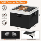 StoreHappily Shoe Organizer for Closet - 2 Packs Hold up to 32 Pairs, Black - Image 5