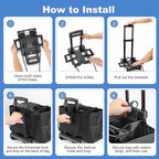 Housolution Rolling Cleaning Caddy Bag with Wheels, Black - Image 6