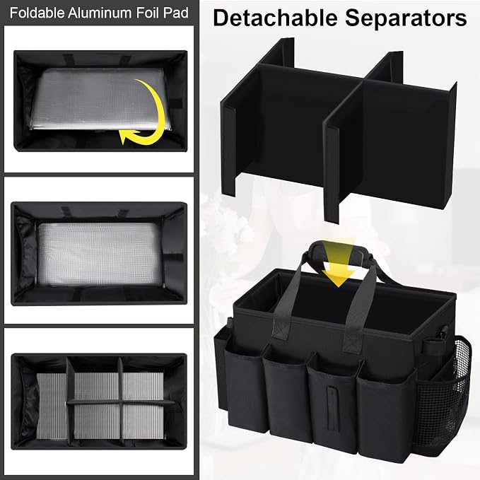 Wearable Large Cleaning Caddy Bag for Housekeepers (Black) - Image 4
