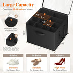 Lifewit Shoe Storage Organizer for Closet, Holder Box, 3 Pack, Black - Image 2