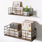 Fixwal Wire Frame Floating Shelves for Wall Storage 4 Different Sizes - Image 5