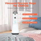 Vacbird Vacuum Seal Bags for Clothing with Rechargeable Cordless Pump, 15 Pack Vacuum Storage Space Saver Bags, Compression Packing for Clothes Bedding Blanket Pillows Comforters Luggage Travel - Image 2