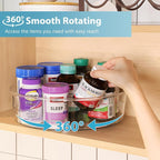 Guzon 4 Pack Lazy Susan Turntable, 12 Inch Rotating Organizer with Handles - Image 2