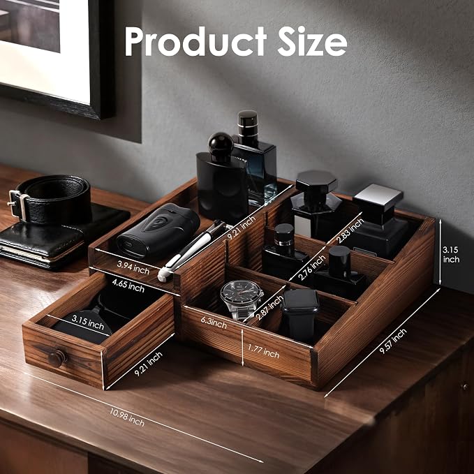 Cologne Organizer for Men,Cologne Stand,Dresser Organizer,Mens Room Decor - Image 2