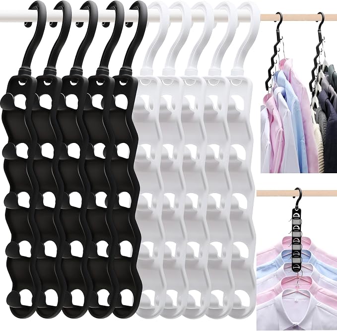 Closet Organizers and Storage,Upgraded Organization and Storage Clothes Hanger,10 Pack College Dorm Room Essentials,Sturdy Space Saving Hangers for Thick Clothe by JIAYIISHU