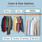 HOUSE DAY Ivory Plastic Hangers 20 Pack - Ultra-Thin Heavy Duty Non-Velvet - Image 9