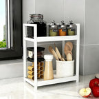 Bathroom Counter Organizer Vanity Storage Countertop Shelf, Small White - Image 4