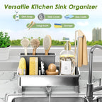 Ewaiira Stainless Steel Sink Caddy, Sponge Holder for Kitchen Sink 9.8″ - Image 3