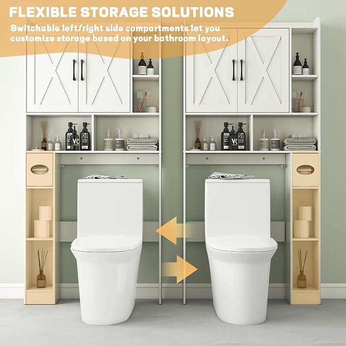 OMOCCUIT Over The Toilet Storage Cabinet,32" Over Toilet Bathroom Organizer - Image 6