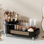 Booklov Rotating Makeup Organizer for Vanity Countertop, Black by Booklov