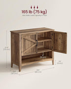 VASAGLE Shoe Storage Cabinet, 3‑Tier with Height‑Adjustable Shelves - Image 3