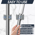 3-H Mop and Broom Holder Wall Mount 6 Pack, Broom Holder for Garage Garden Shed Storage System Laundry Room Home Kitchen Organization up to 1.45 Inch(Grey) - Image 5
