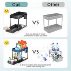 2 Pack Under Sink Organizer with Pull-Out Drawer, Black - Image 4