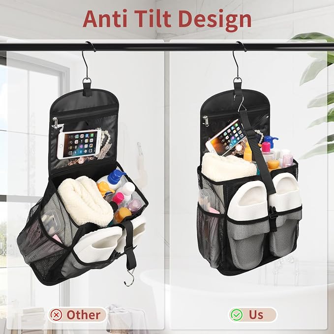 Mesh Shower Caddy Portable Shower Bag for College Dorm Room Essentials - Image 3