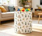 Baby Laundry Basket Baby Nursery Hamper Kids Laundry Basket Toy Storage Bin for Boys Room Decor Gift Baskets for Bedroom Bathroom(Castle Dinosaur) - Image 4