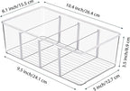 Vtopmart 8 Pack Food Storage Organizer Bins, Clear Plastic, 4 Compartments - Image 3
