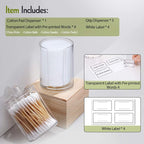 4 Pcs Acrylic Qtip Holder Dispenser for Cotton Swabs, Balls, Floss Picks - Image 3
