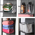 4-Shelf Over the Door Storage Hanging Closet Organizer (Grey) - Image 6