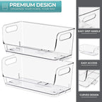 Sorbus Clear Pantry Organizer with Stackable Storage Bins, Open Front - Image 3