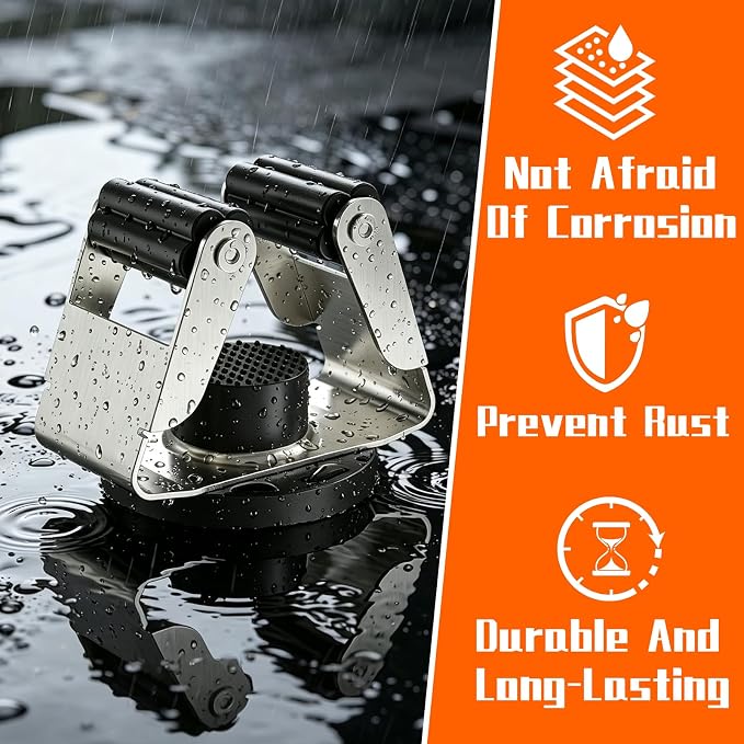 4 Pack Magnetic Mop Broom Holder, Heavy Duty Magnetic Mop Hanger for Refrigerators, Magnetic Mount Mop Broom Holder for Laundry Room Garage Kitchen Workshops Metal Shed - Image 6