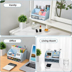 VITVITI Bathroom Counter Sink Vanity Organizer Countertop with Drawer, Blue - Image 4