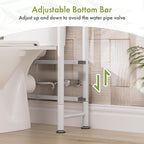 AmazerBath Bamboo Over The Toilet Storage Shelf, 2-Tier Over Toilet Bathroom Organizer Rack, Bathroom Shelves Over Toilet Space Saver, White - Image 7