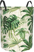 Tropical Palm Leaves Hawaiian Leaf Laundry Basket Foldable Laundry Hamper With Handles Clothes Storage Bucket Organizer Laundry Bag For Bedroom Bathroom Laundry Storage 19.6 x 15.7 - Image 9