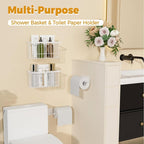 4 Pack Adhesive Cabinet Door Organizer - Tumbler Lid Organizer & Kitchen Storage baskets for Kitchen, Bathroom, Inside Cabinet Door Storage for Cup Lids, Spices, Small Supplies, Space-Saving (White) - Image 6