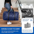 Extra Large Moving Bags, 4 Pack Blue Oversized Storage Totes with Strong Zipper & Reinforced Full Loop Handles, Collapsible Storage Bags for Space Saving, for King/Queen Comforter, Blankets & Clothes - Image 3